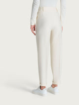 Pantalone a carota con tasche e pinces in Compact Bianchi Donna - Ragno