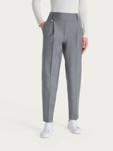 Pantalone a carota con tasche e pinces in Compact Neri Donna - Ragno