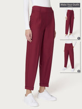 Pantalone a carota con tasche e pinces in Compact -  - Ragno