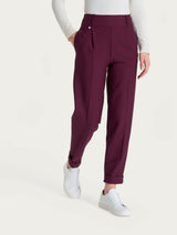 Pantalone a carota con tasche e pinces in Compact Viola Donna - Ragno