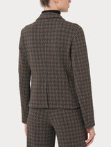 Blazer corto con 1 bottone in tessuto Eco Jacquard -  - Ragno