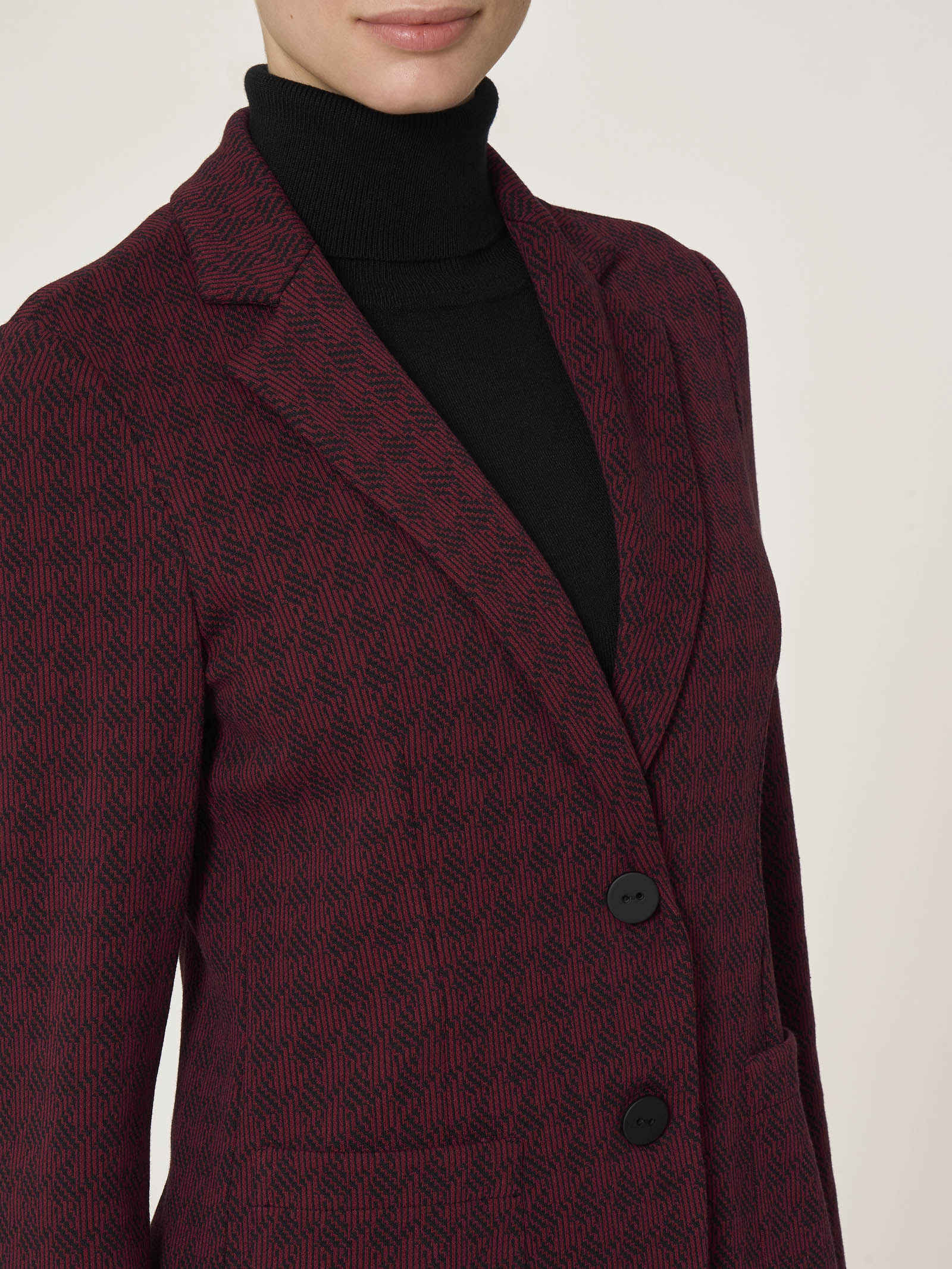 Blazer due bottoni in tessuto Eco Jacquard -  - Ragno