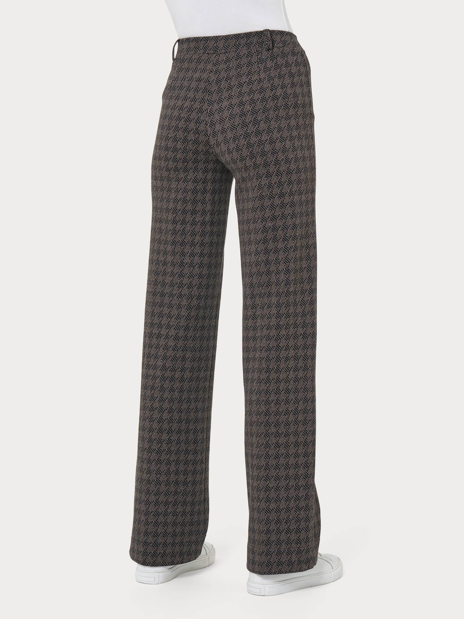 Pantalone ampio in tessuto Eco Jacquard -  - Ragno