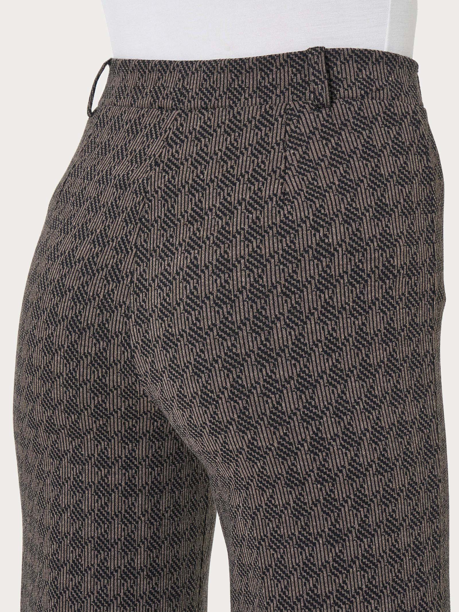 Pantalone ampio in tessuto Eco Jacquard -  - Ragno