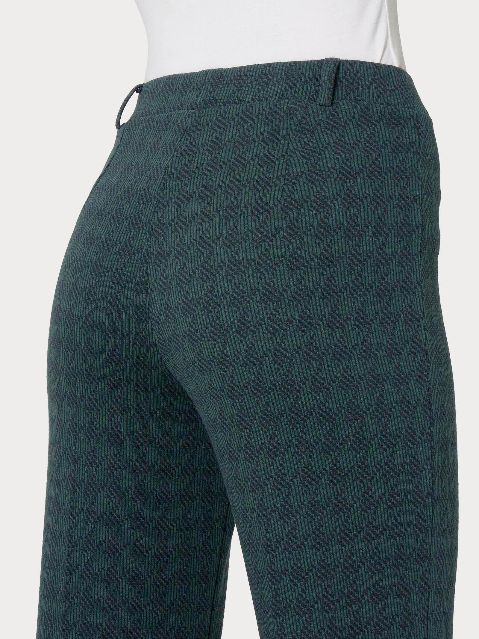 Pantalone ampio con pied de poule in Eco Jacquard -  - Ragno