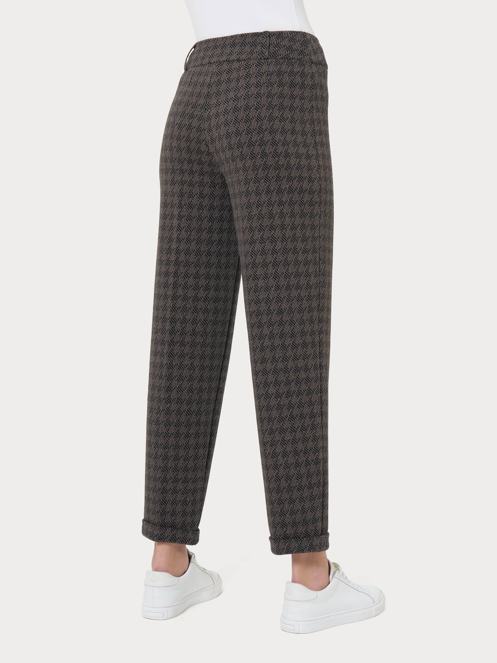 Pantalone a carota in tessuto Eco Jacquard -  - Ragno