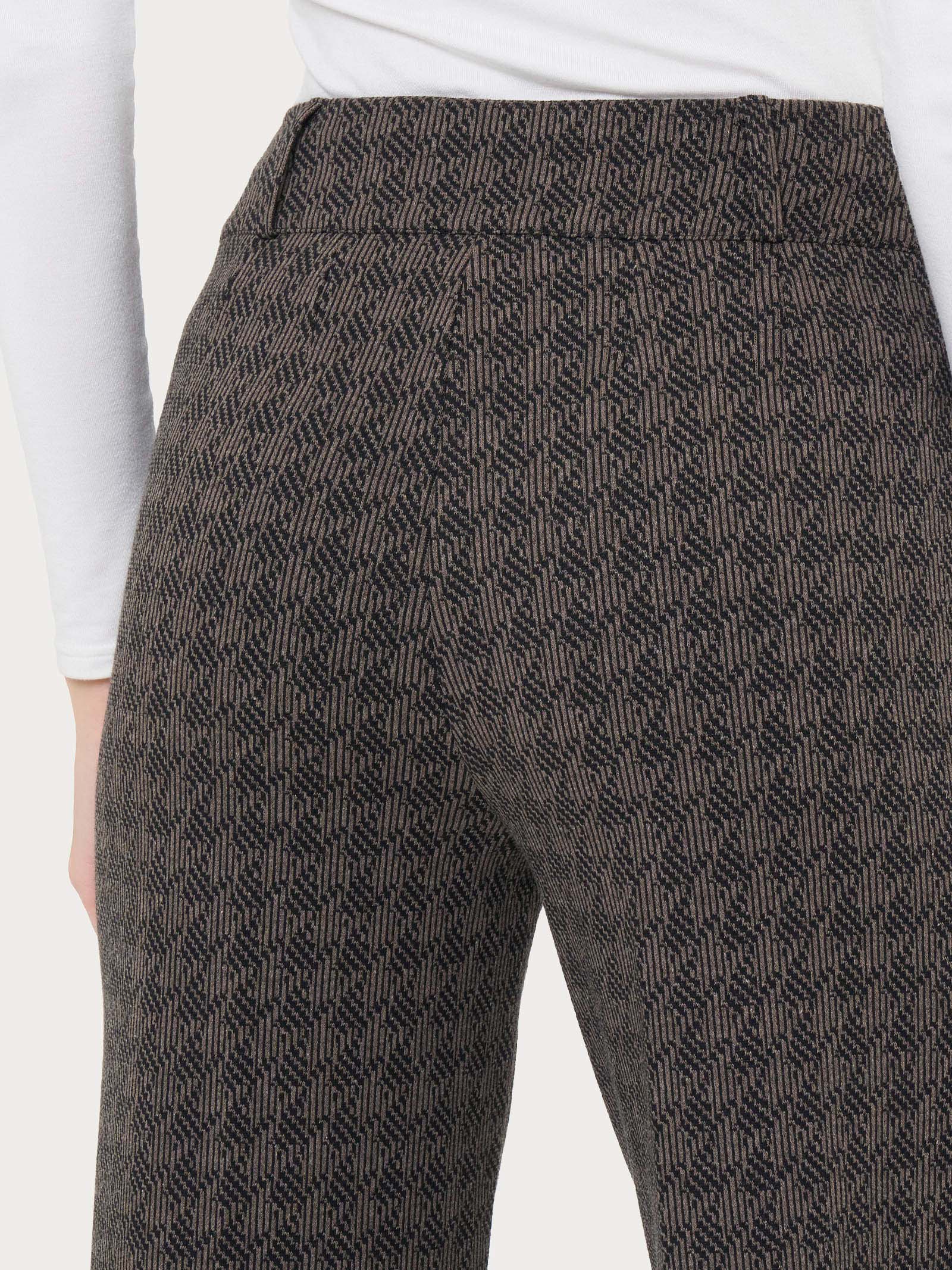 Pantalone a carota in tessuto Eco Jacquard -  - Ragno