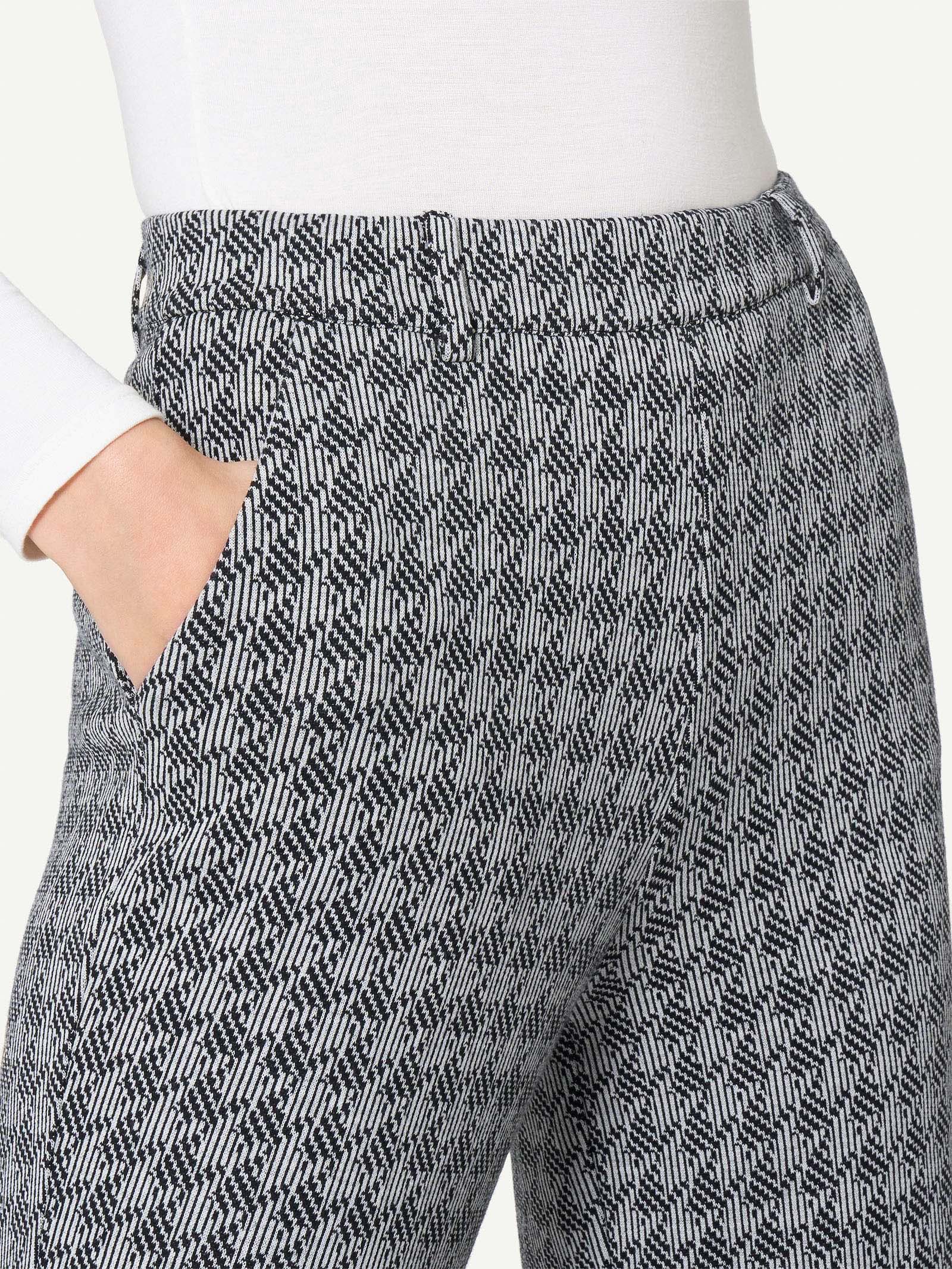 Pantalone dritto con tasche in tessuto Eco Jacquard -  - Ragno