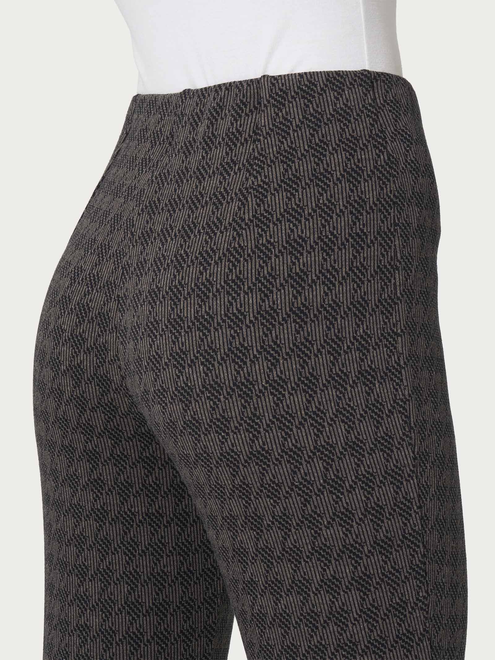 Pantalone a sigaretta in tessuto Eco Jacquard -  - Ragno