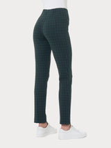 Pantalone a sigaretta con pied de poule in Eco Jacquard -  - Ragno