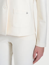 Blazer corto in Compact Bianchi Donna - Ragno