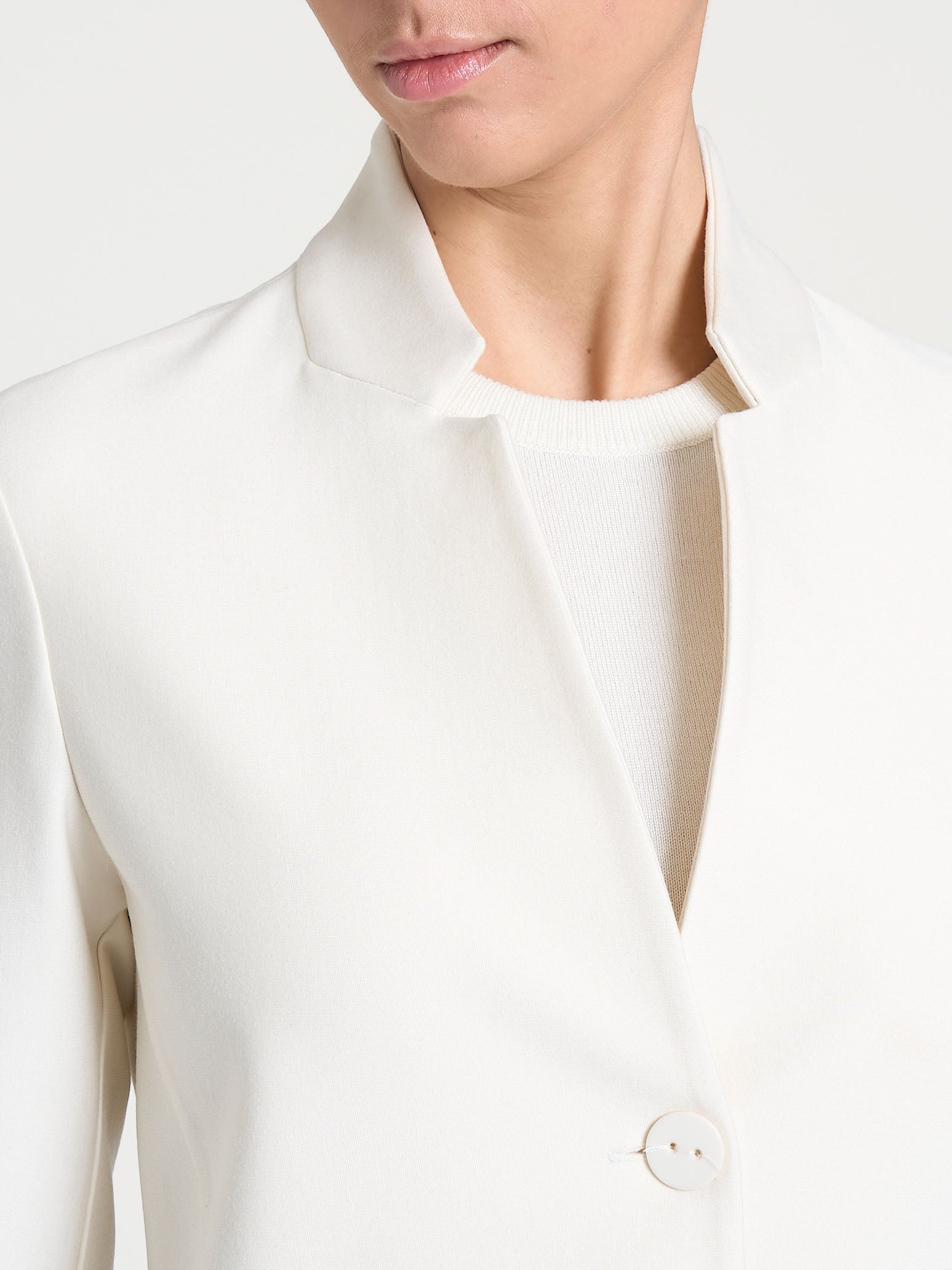 Blazer corto in Compact Bianchi Donna - Ragno