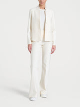 Blazer corto in Compact Viola Donna - Ragno