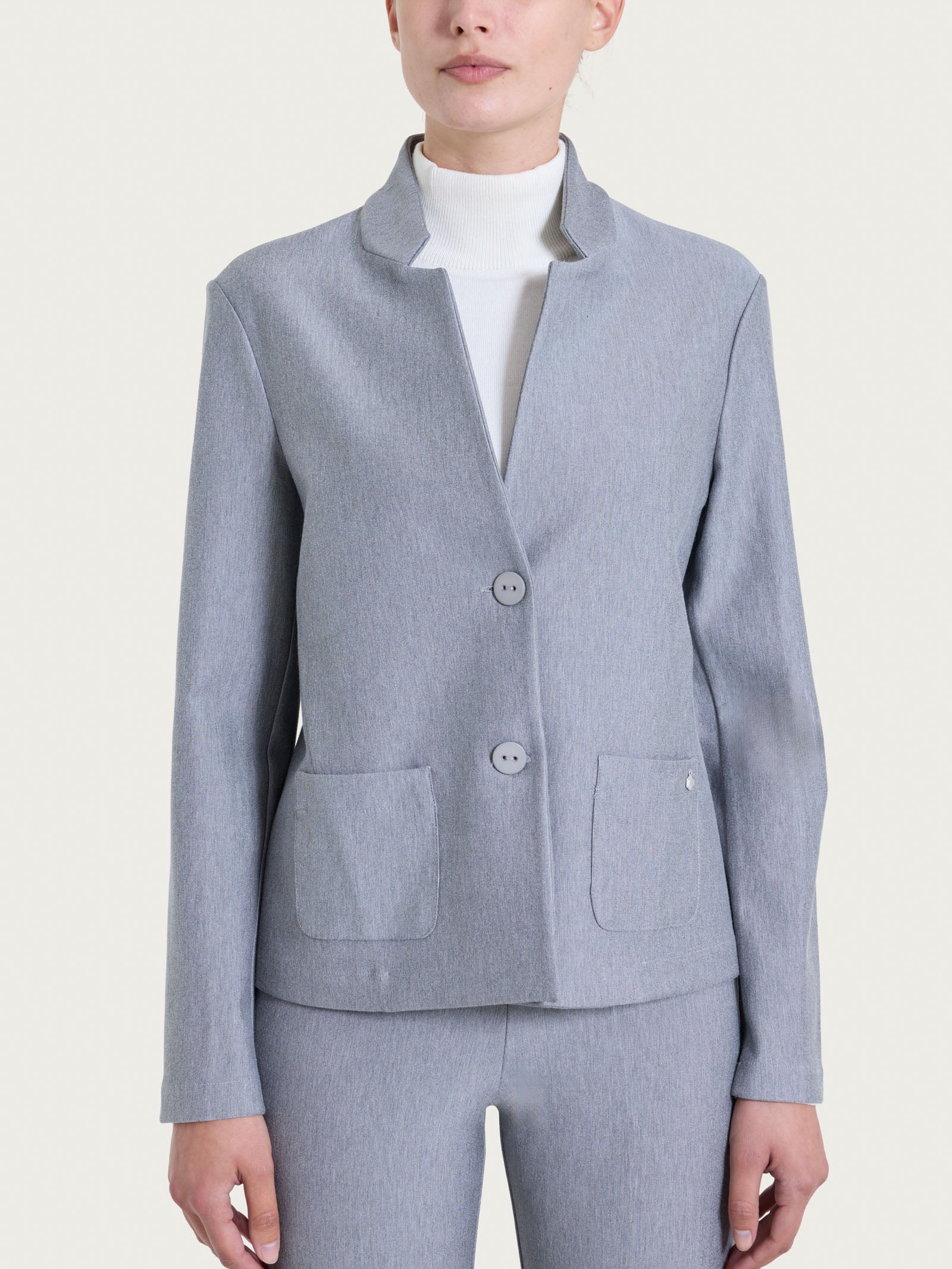 Blazer corto in Compact Neri Donna - Ragno