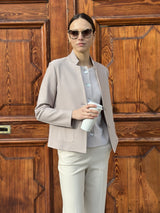 Blazer corto in Compact Grigi Donna - Ragno