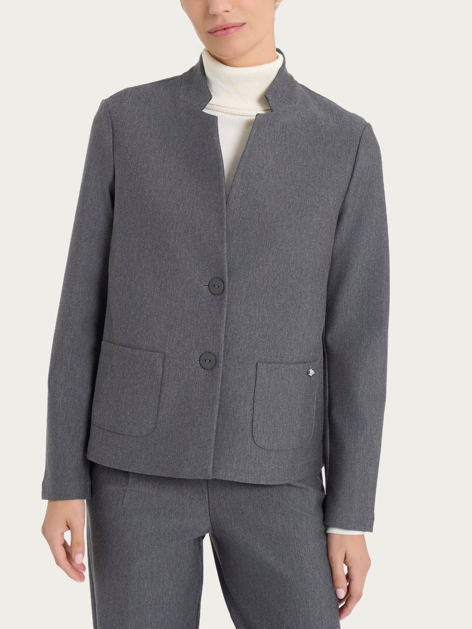 Blazer corto in Compact Neri Donna - Ragno
