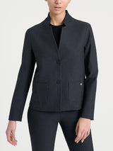 Blazer corto in Compact Neri Donna - Ragno