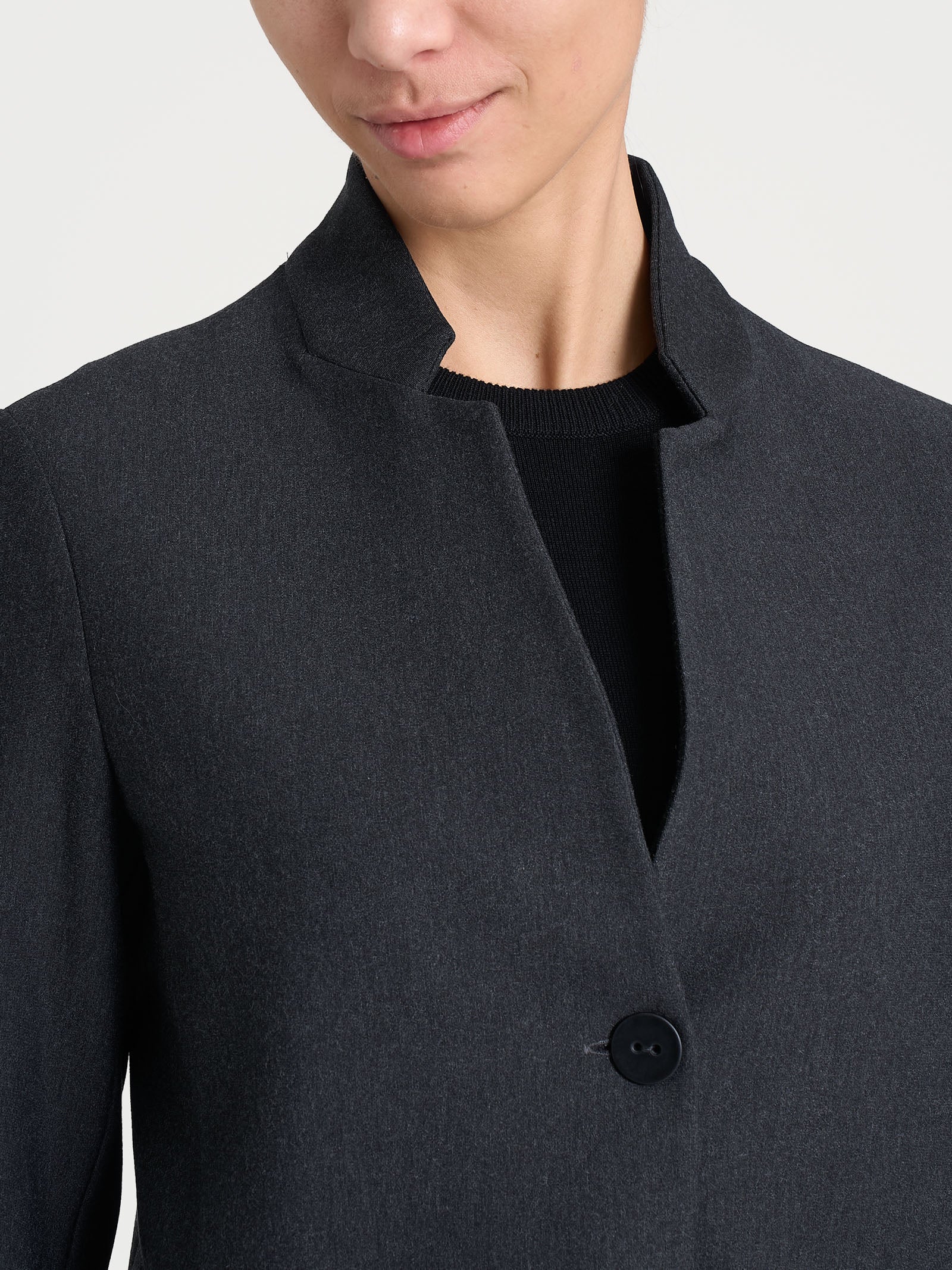 Blazer corto in Compact Neri Donna - Ragno