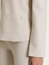 Blazer corto in Compact Bianchi Donna - Ragno
