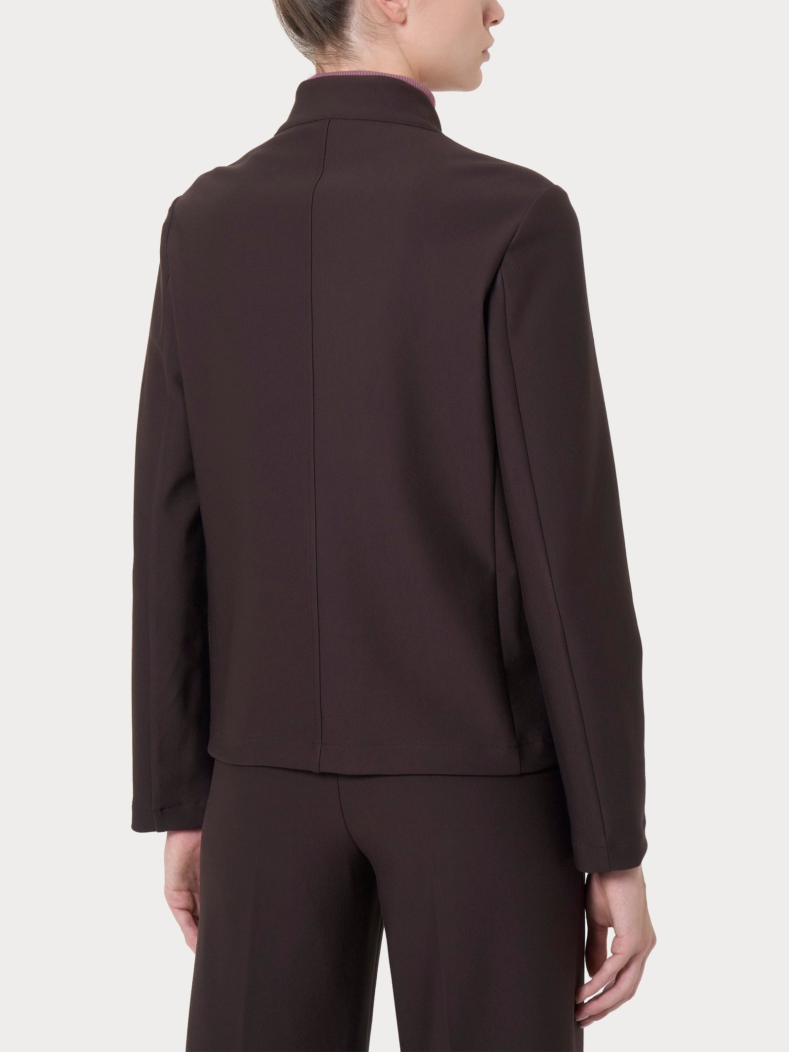 Blazer corto in Compact Marroni Donna - Ragno
