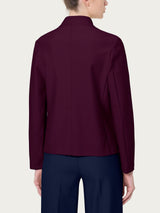 Blazer corto in Compact Viola Donna - Ragno