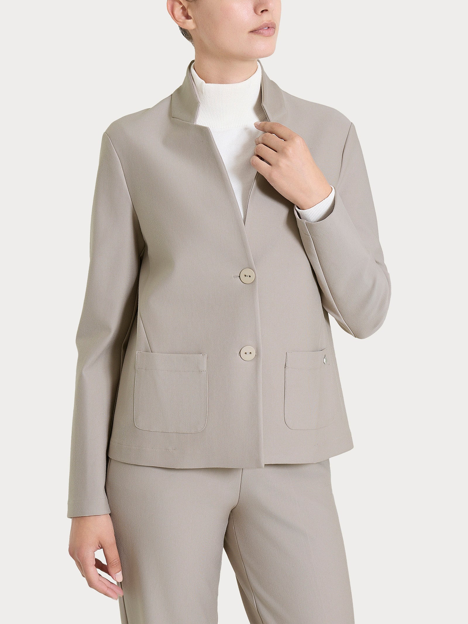Blazer corto in Compact Grigi Donna - Ragno