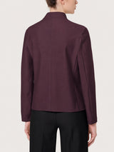 Blazer corto in Compact Viola Donna - Ragno