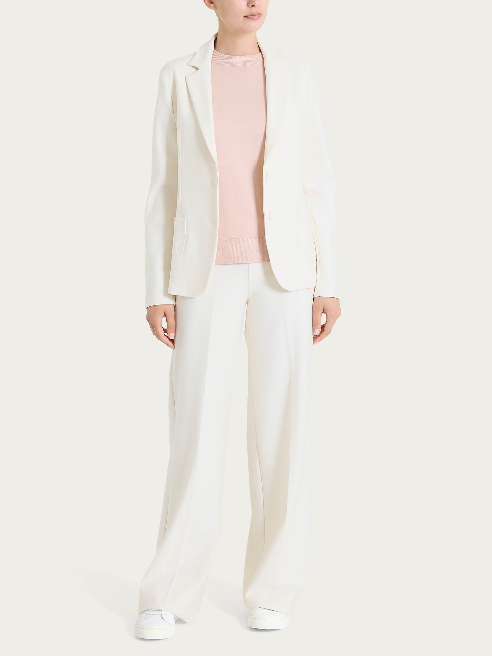 Blazer con due bottoni in Compact Bianchi Donna - Ragno