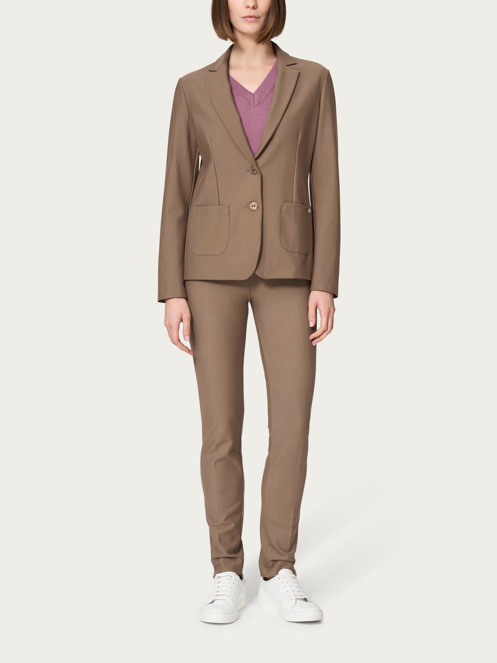 Blazer con due bottoni in Compact Marroni Donna - Ragno