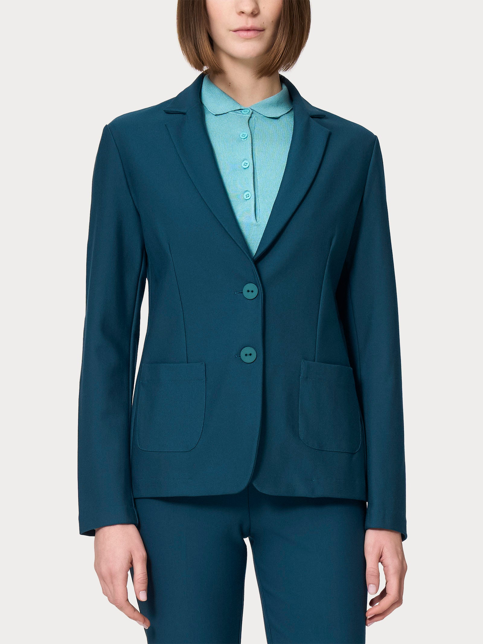 Blazer con due bottoni in Compact Blu Donna - Ragno