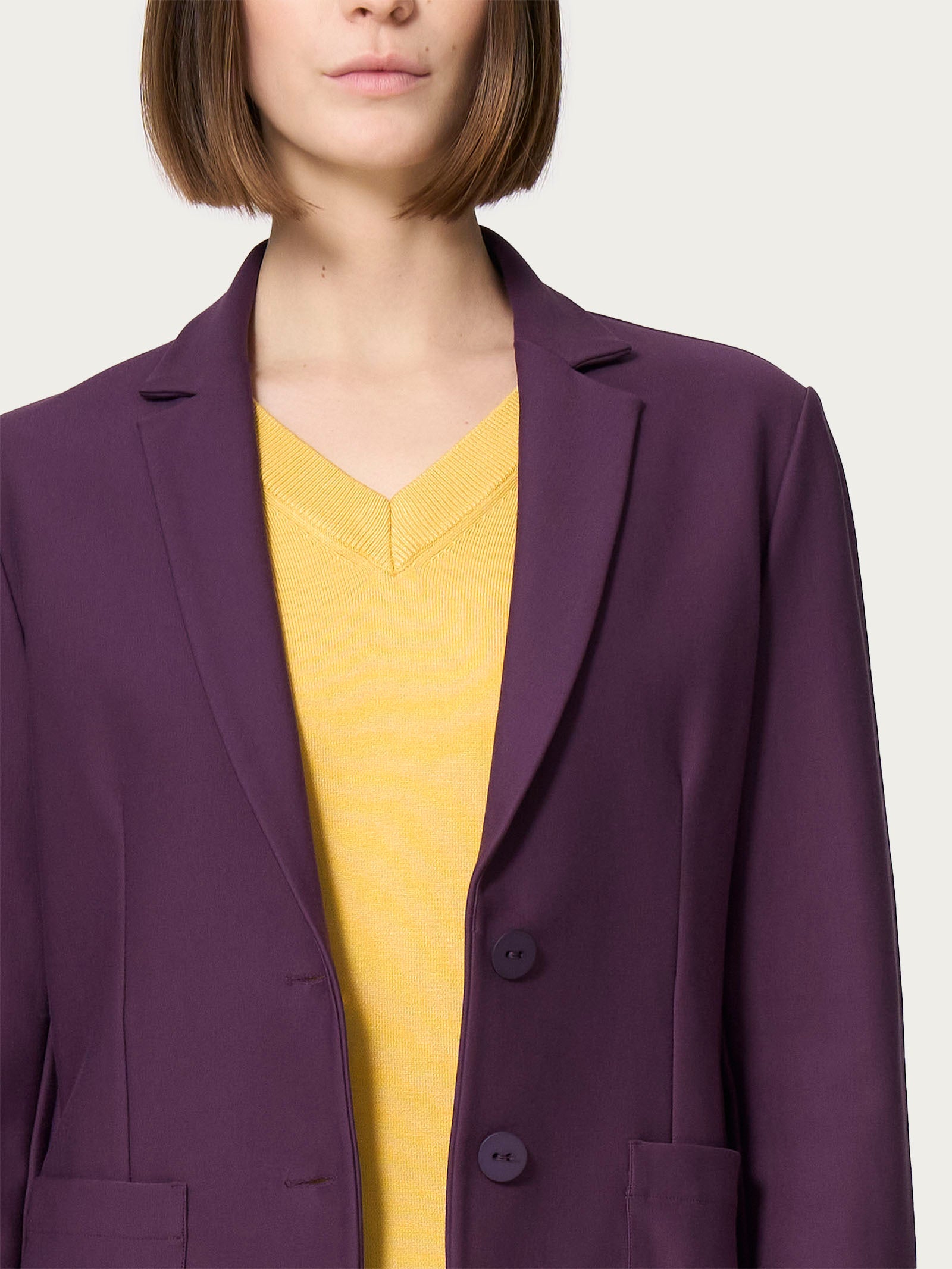 Blazer con due bottoni in Compact Viola Donna - Ragno