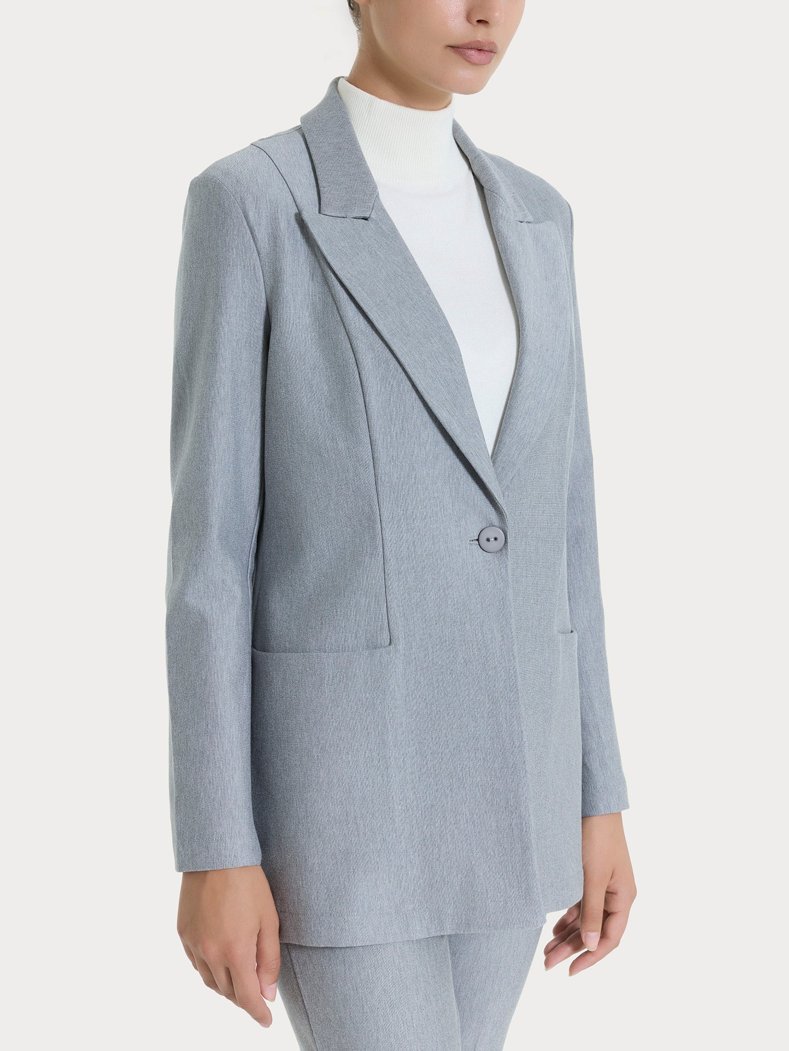 Blazer over destrutturato in tessuto compact Neri Donna - Ragno