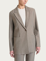 Blazer over con rever a lancia in Compact Grigi Donna - Ragno