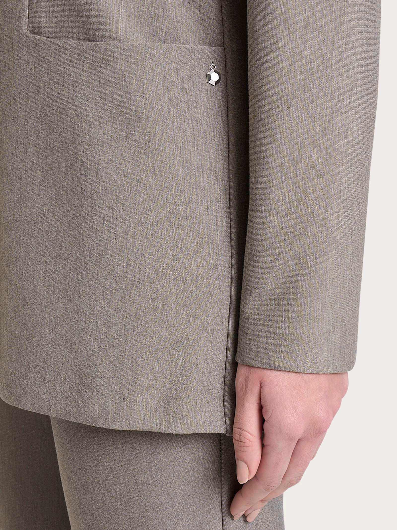 Blazer over destrutturato in tessuto compact Grigi Donna - Ragno