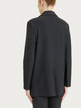 Blazer over con rever a lancia in Compact Neri Donna - Ragno