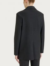 Blazer over con rever a lancia in Compact Neri Donna - Ragno