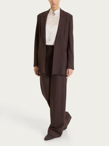Blazer over con rever a lancia in Compact Marroni Donna - Ragno