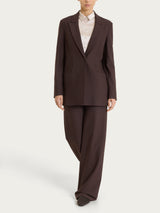 Blazer over con rever a lancia in Compact Marroni Donna - Ragno