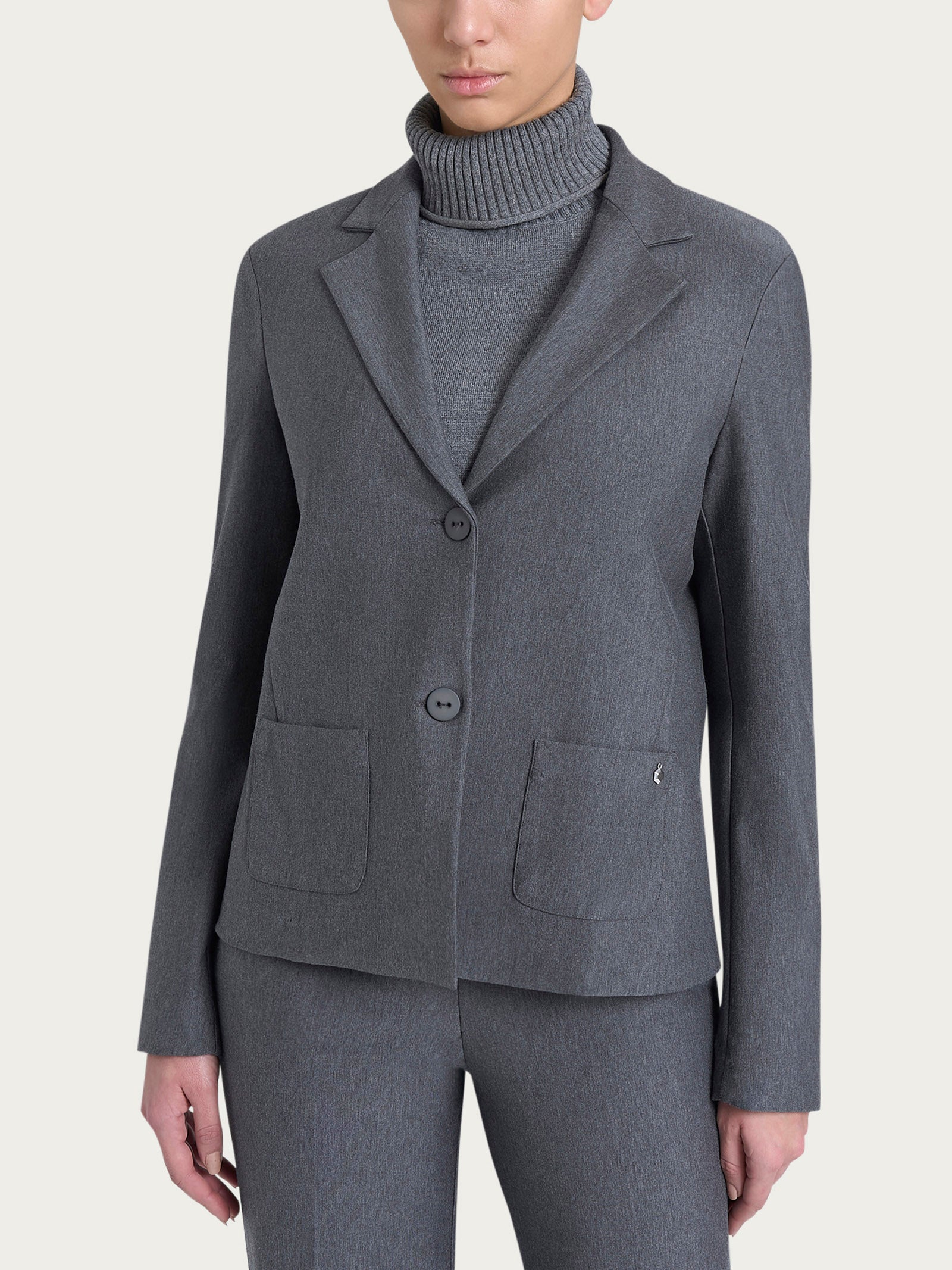Blazer due bottoni in Compact Neri Donna - Ragno