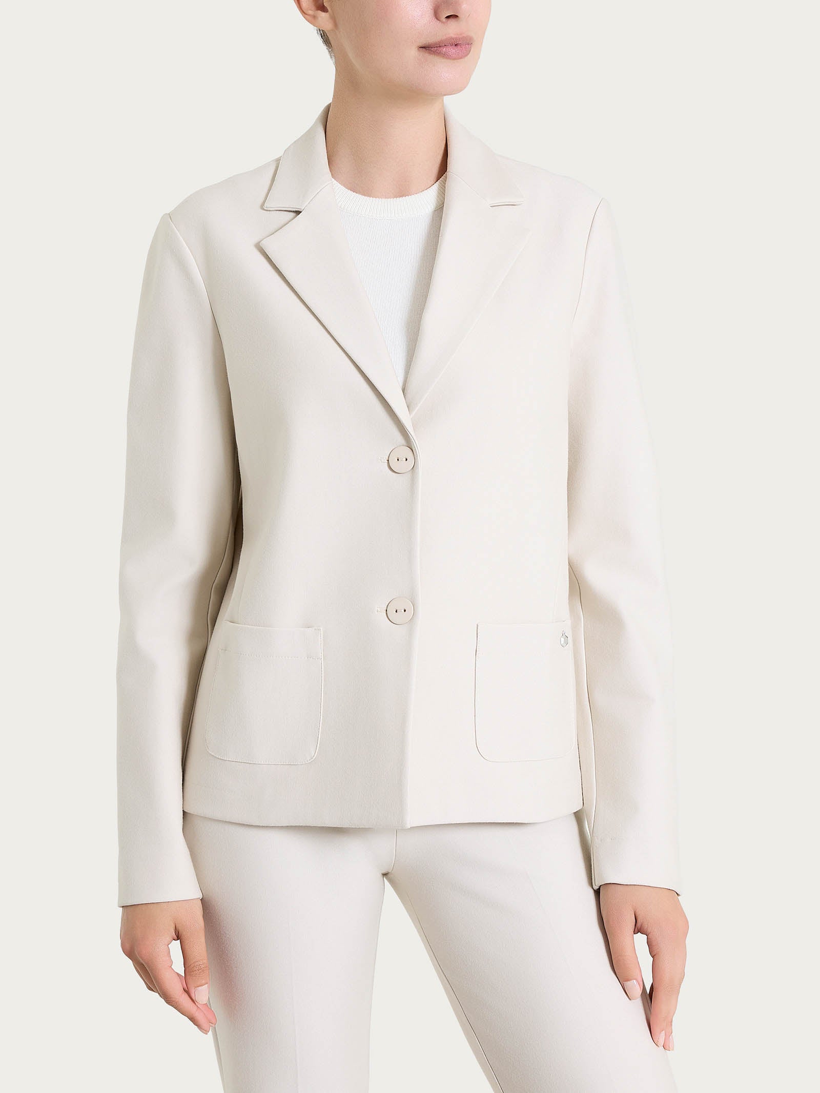 Blazer due bottoni in Compact Bianchi Donna - Ragno