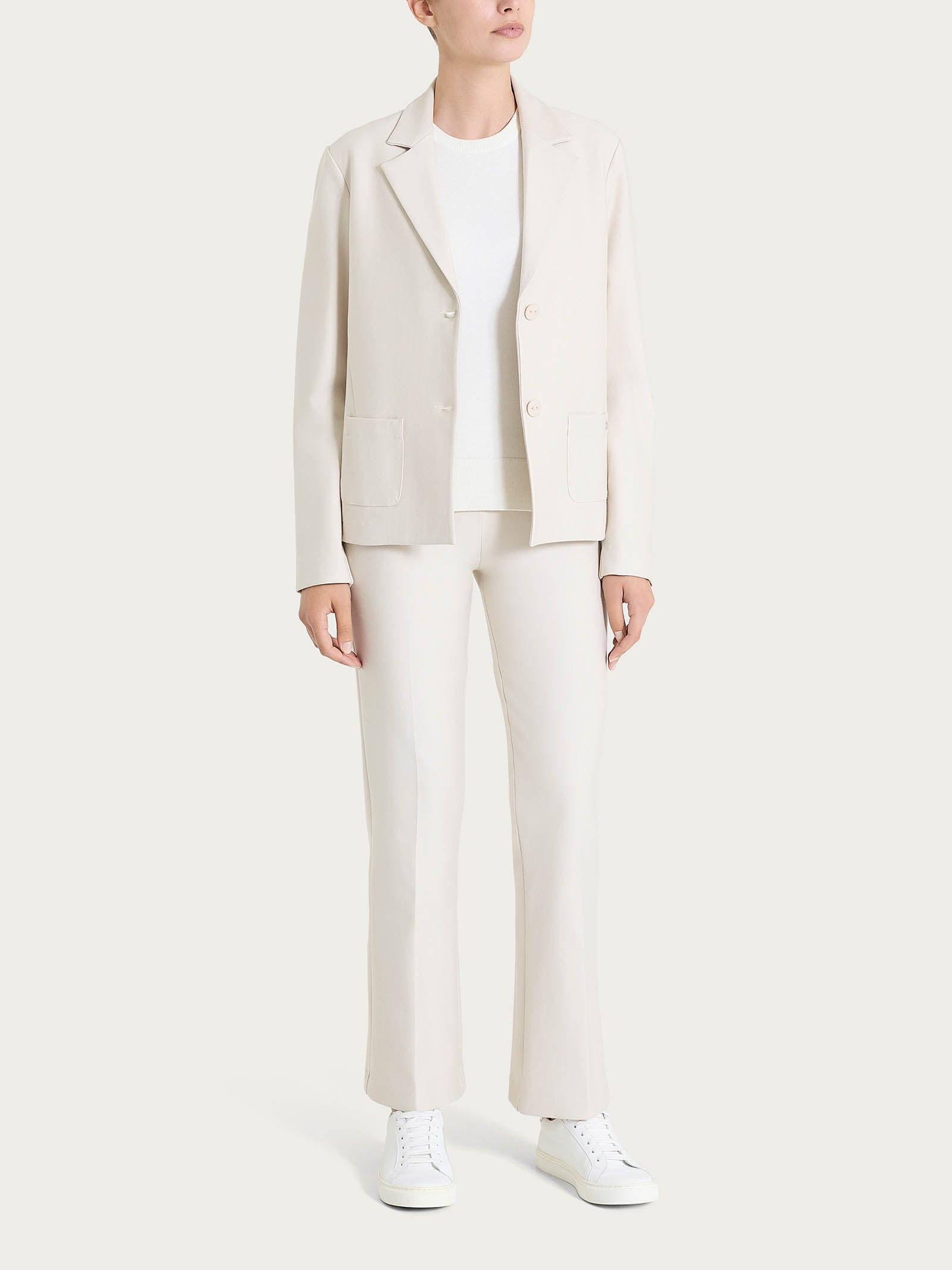 Blazer due bottoni in Compact Bianchi Donna - Ragno