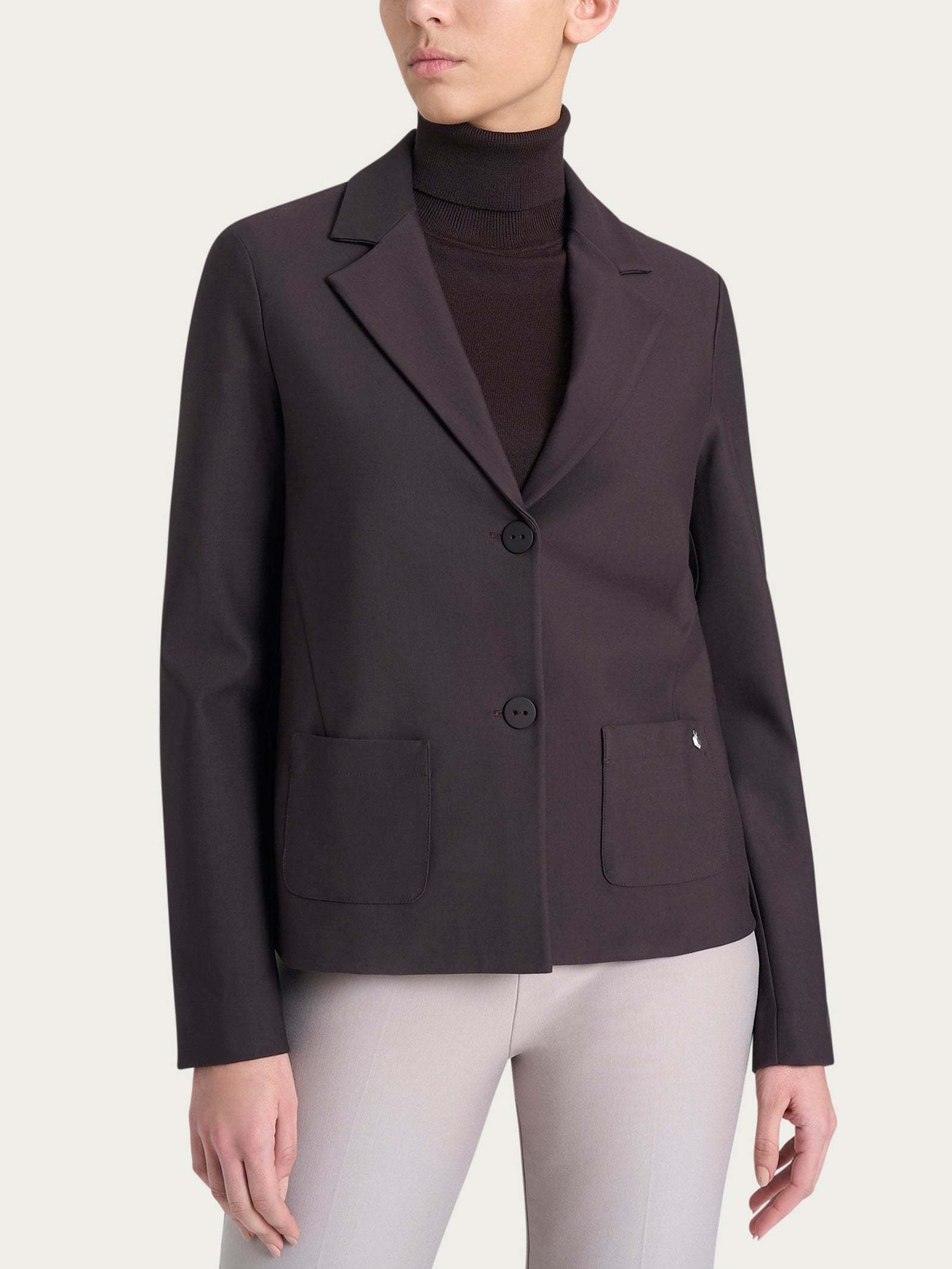 Blazer due bottoni in Compact Marroni Donna - Ragno