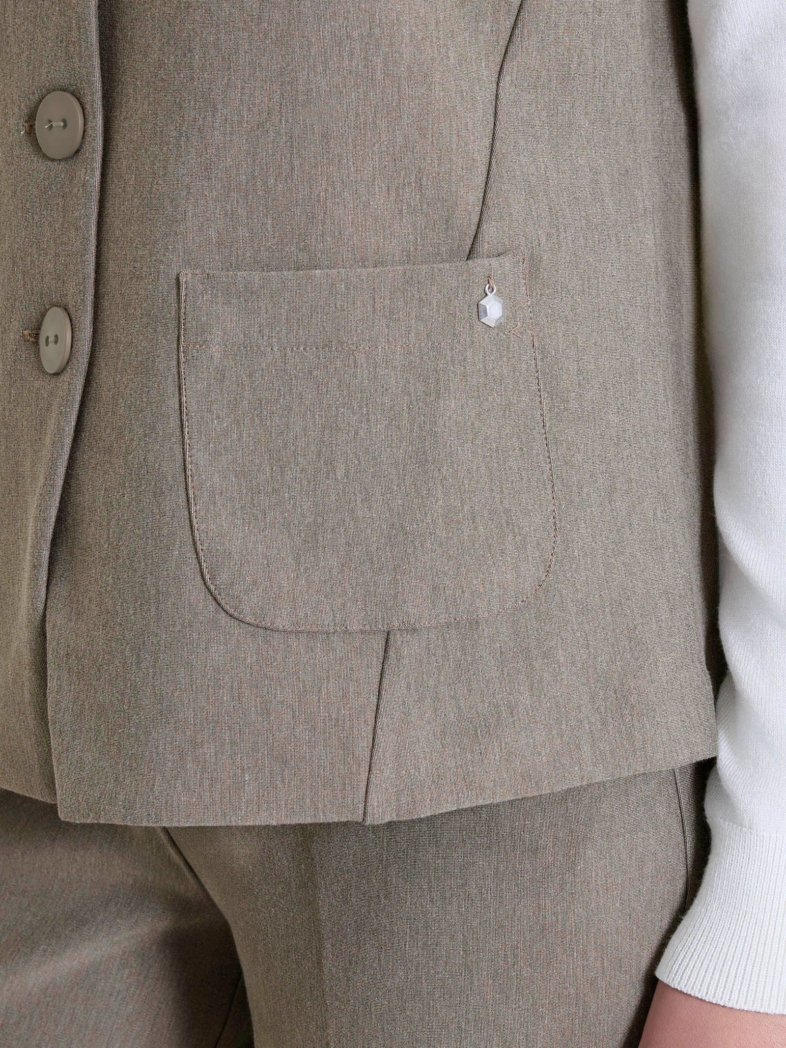 Gilet con quattro bottoni in Compact Grigi Donna - Ragno