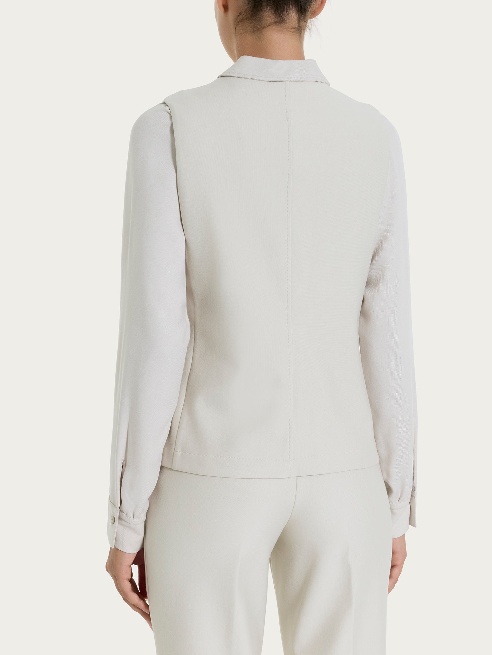 Gilet con quattro bottoni in Compact Bianchi Donna - Ragno