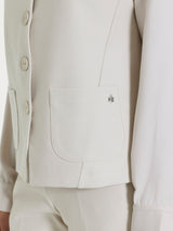 Gilet con quattro bottoni in Compact Bianchi Donna - Ragno