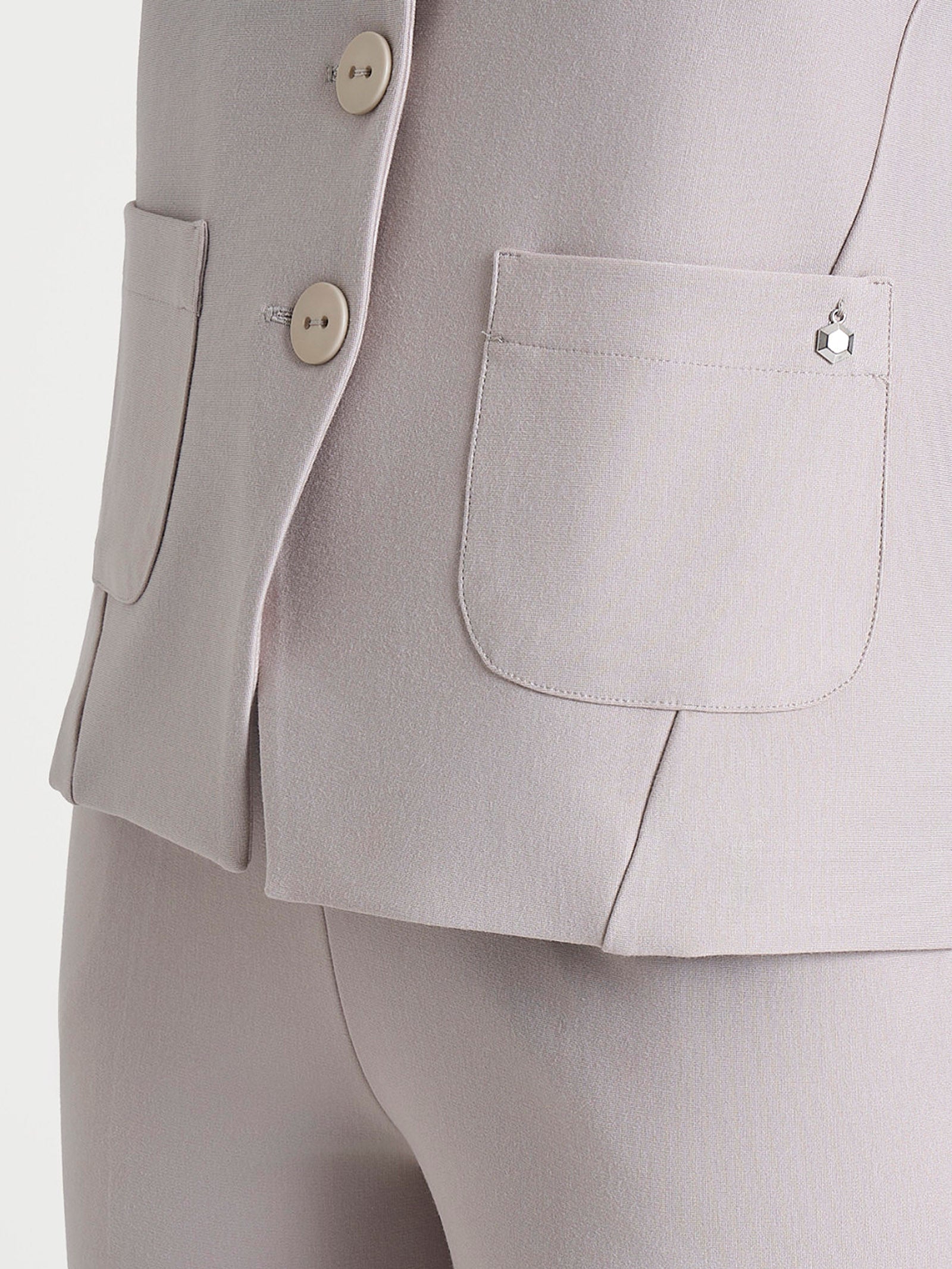 Gilet con quattro bottoni in Compact Grigi Donna - Ragno