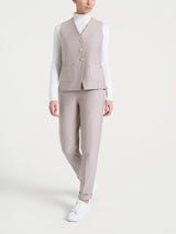 Gilet con quattro bottoni in Compact Grigi Donna - Ragno