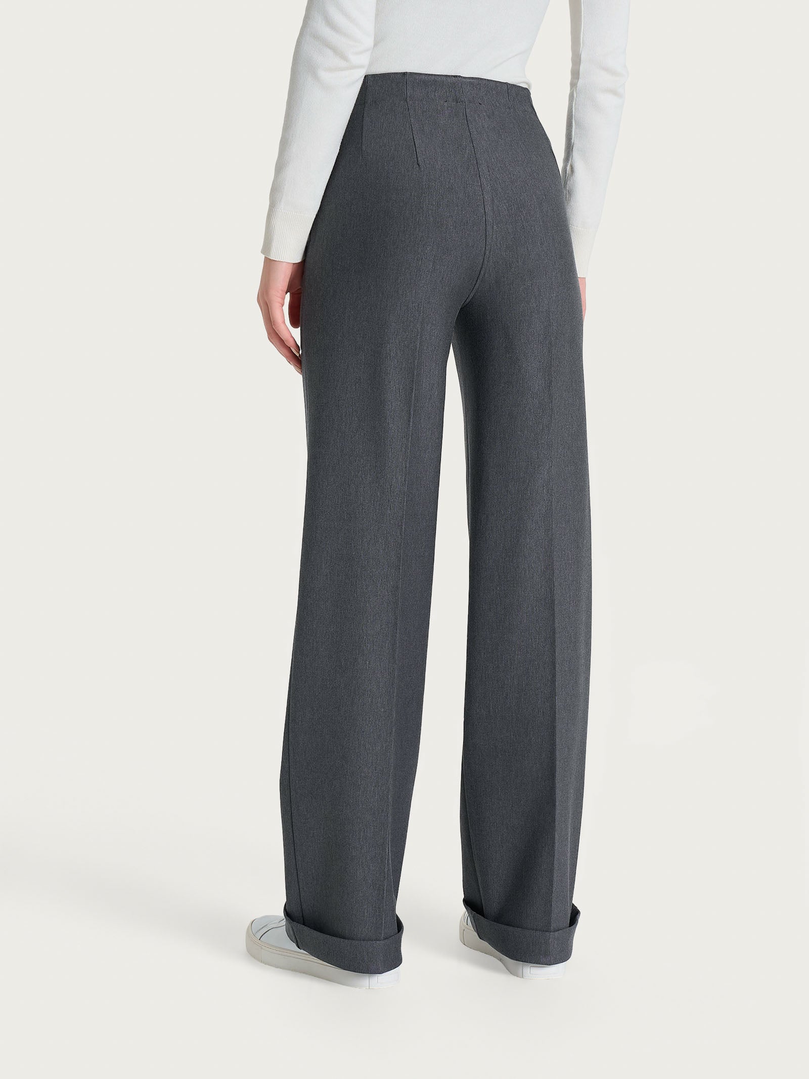 Pantalone ampio con tasche in Compact Neri Donna - Ragno
