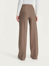 Pantalone ampio con tasche in Compact Marroni Donna - Ragno