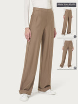 Pantalone ampio in tessuto Compact -  - Ragno